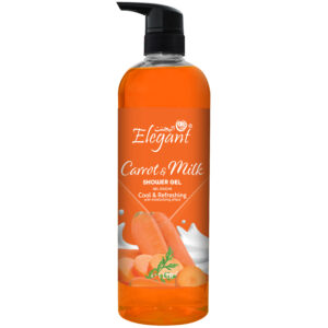 Carrot & Milk 1 Liter Shower Gel - Rejuvenating Body Wash by Elegant