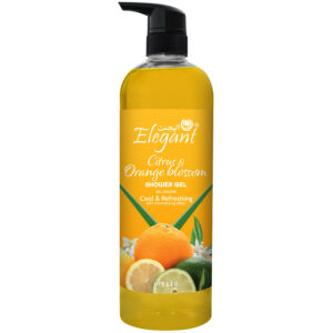 Citrus & Orange Blossom 1 Liter Shower Gel - Rejuvenating Body Wash by Elegant