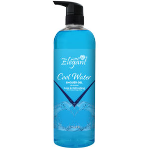 Cool Water 1 Liter Shower Gel - Rejuvenating Body Wash by Elegant