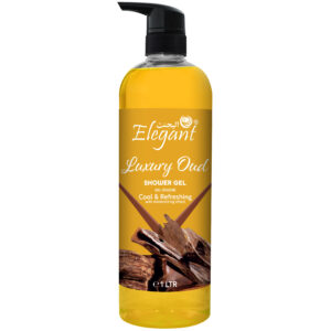 Luxury Oud 1 Liter Shower Gel - Rejuvenating Body Wash by Elegant