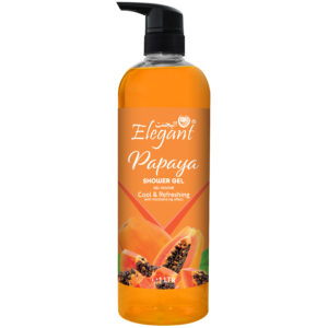 Papaya 1 Liter Shower Gel - Rejuvenating Body Wash by Elegant